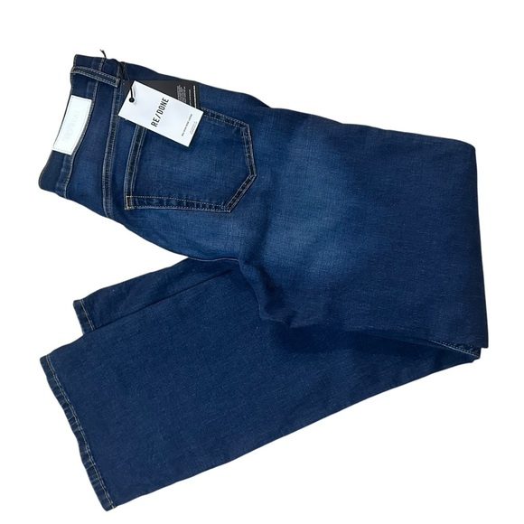 Re/Done 90s High Rise Loose Jeans Size 29 NWT Deep Faded Blue Button Fly - Picture 11 of 12